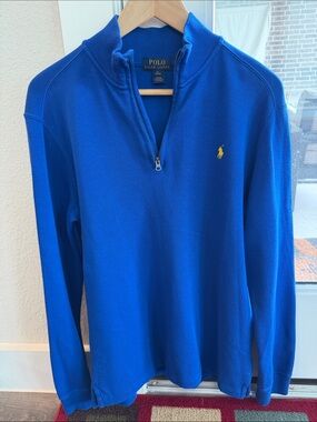 Polo by Ralph Lauren Boys blue Quarter Zip Knit size XL 18 20 long sleeve